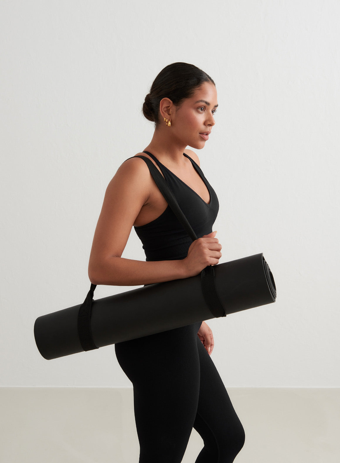 Premium Non-Slip Black Edge Yoga Mat for Women & Men - Eco-Friendly TPE Exercise Mat with Carrying Strap - Perfect for Home Workouts, Hot Yoga, Pilates & Fitness Training