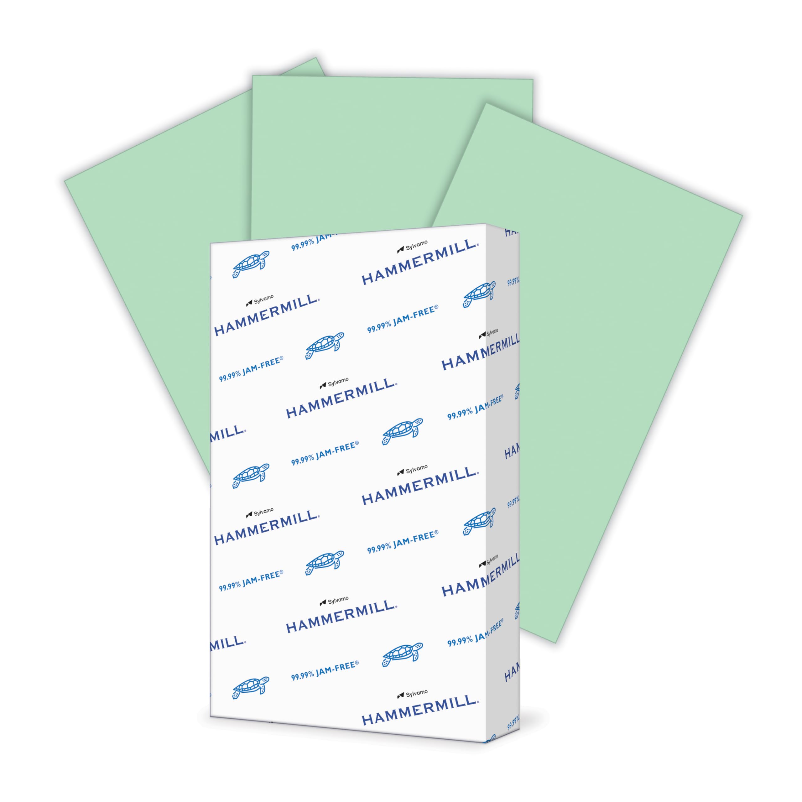 Hammermill 20 lb Green Colored Printer Paper, 8.5 x 14 Inches - 500 Sheets/Ream | Pastel Paper for Crafts, Invitations & Office Use | Made in USA (103374)