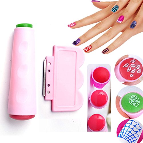 RoyalKart Professional Nail Art Stamping Kit with Stamper & Dotting Tools - DIY Manicure Set for Salon-Quality Nail Designs (CF05) - Perfect for Home Nail Art, Salon Professionals & Gift Giving