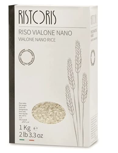 Premium Tita Italian Vialone Nano Rice - 2.2lb (1kg) Plump Grain Arborio-Style Rice with Delicate Texture & Aromatic Flavor - Perfect for Risotto, Paella & Italian Cuisine