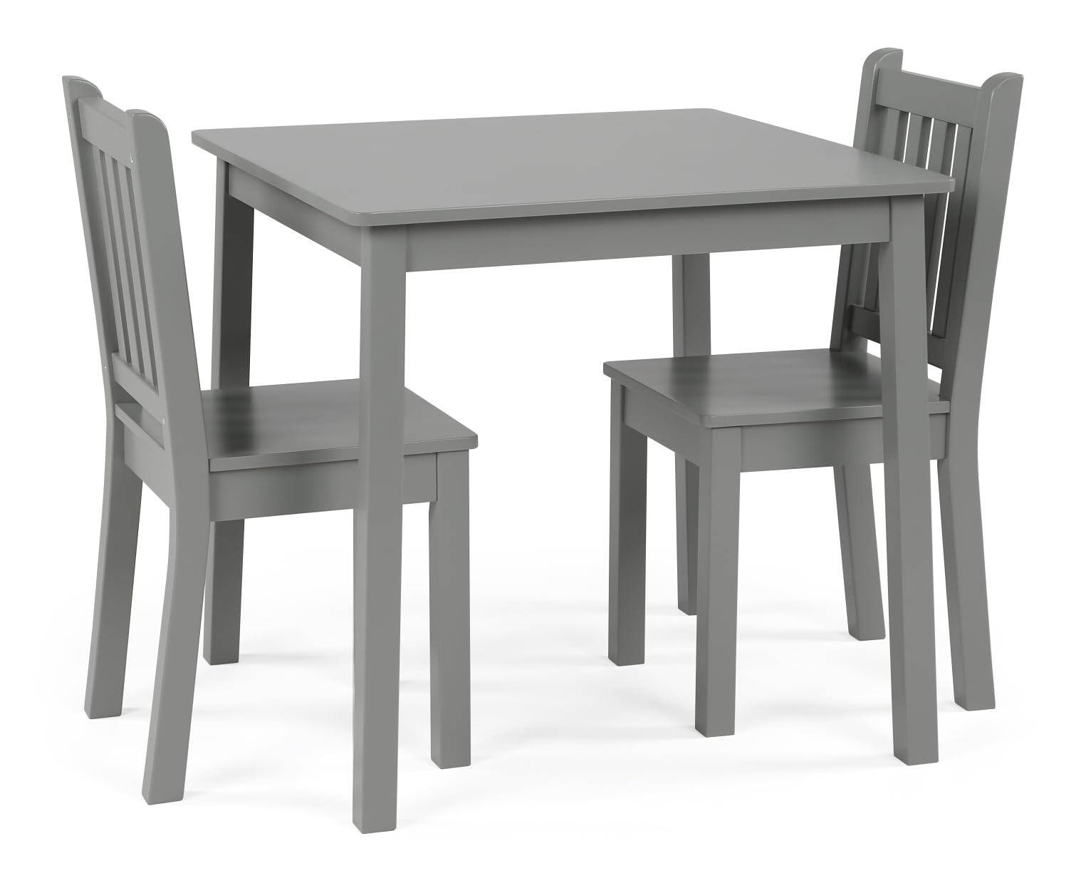 Humble Crew Kids Wooden Table and 2 Chairs Set - Square Toddler Activity Table for Arts, Crafts & Snack Time - Sturdy Durable Children's Furniture for Playroom, Classroom & Home Learning