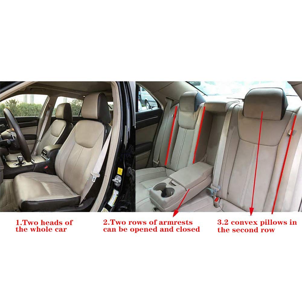 Custom Full Set Leather Seat Covers for 2013 Chrysler 300C - Premium Red & Black Car Seat Protectors | Perfect for Daily Commuting, Road Trips & Vehicle Protection