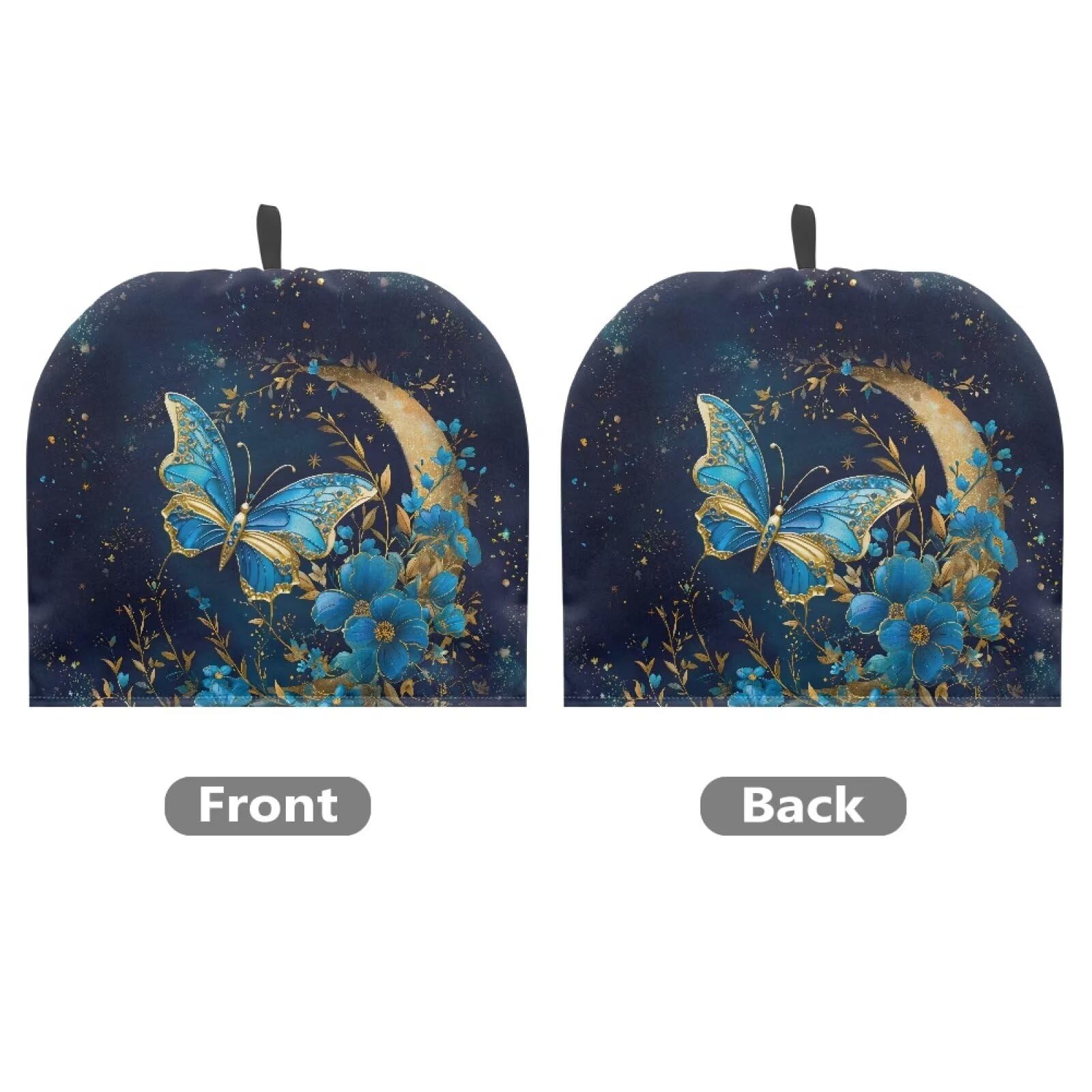 Blue Butterfly Tea Cozy - Foldable Insulated Teapot Cover for Heat Retention & Dust Protection - Soft Decorative Kitchen Accessory for Home & Tea Parties - Perfect for Afternoon Tea, Bridal Showers & Cozy Decor