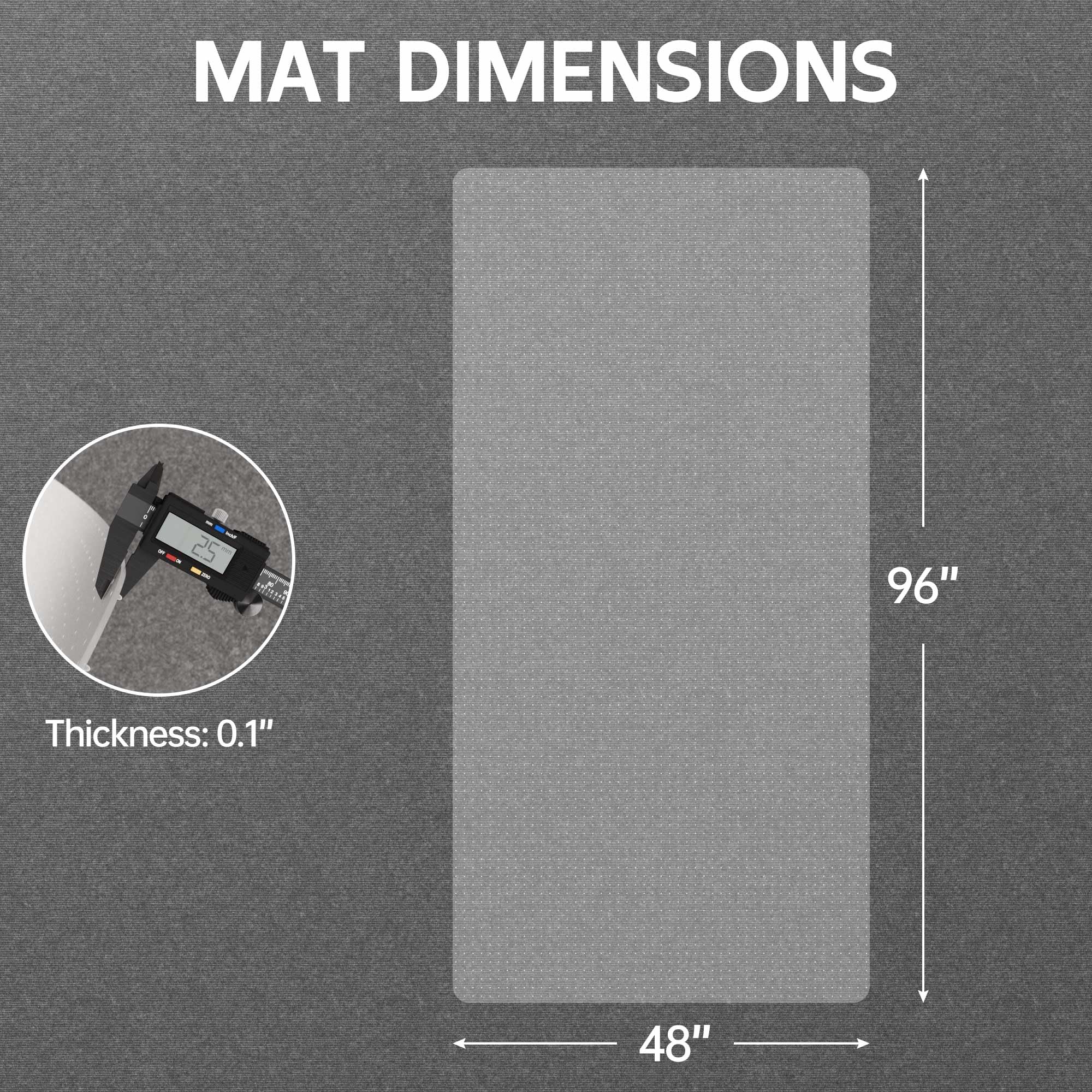 Heavy Duty Office Chair Mat for Carpet - 96