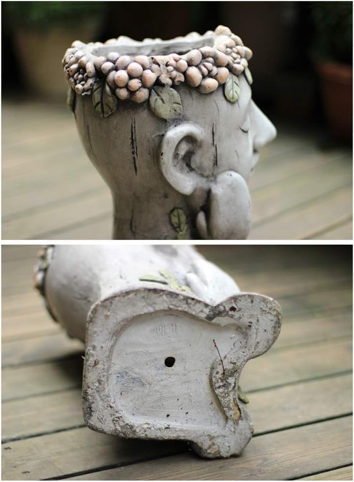 Hanging Planter for Balcony - Outdoor Flower Pot with Decorative Cute Home Statue - Perfect for Garden, Patio, and Balcony Plant Decorations - Ideal for Flowers, Herbs, and Succulents