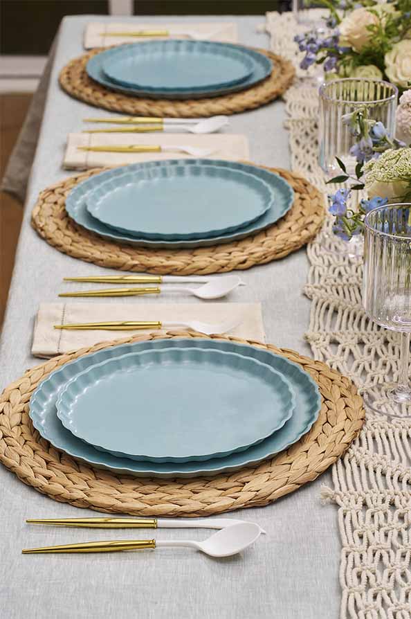 Simply Eco-Friendly Dinner Plates - Set of 8, Durable & Sustainable Dishes for Pool Parties, Picnics, BBQs, and Everyday Dining | Perfect for Outdoor Gatherings and Eco-Conscious Homes