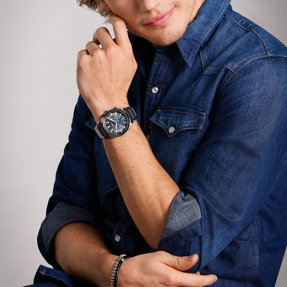 Fossil Everett FS6107 Men's Chronograph Watch - Stylish Analog Quartz Timepiece for Casual & Business Wear