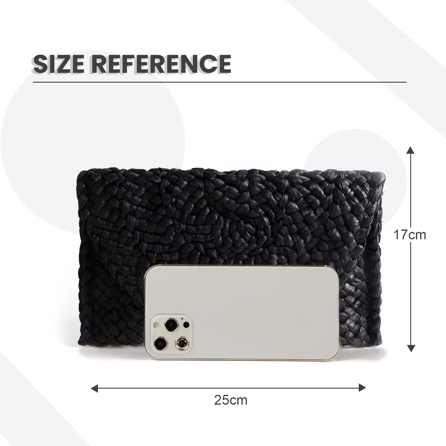Women's Straw Clutch Purse - Woven Shoulder Bag for Summer Beach, Travel & Vacation | Boho Envelope Wallet Handbag for Women | Perfect for Beach Outings, Pool Parties & Casual Day Trips