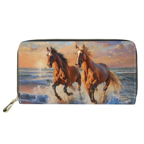 Aesthetic Sunset Seaside Scenery Horse