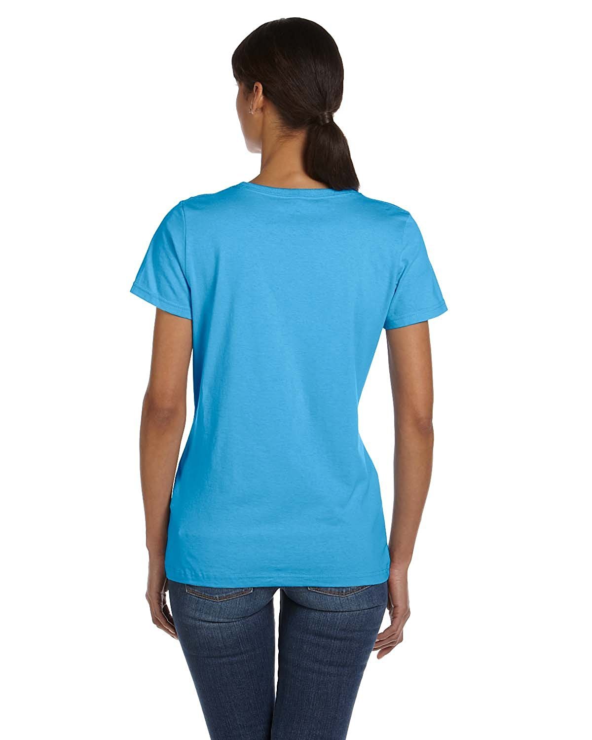 Fruit of the Loom Women's 5 oz. HD Cotton™ T-Shirt - Soft Comfort Fit Crew Neck Tee - XL White - Perfect for Casual Wear, Workouts & Everyday Use