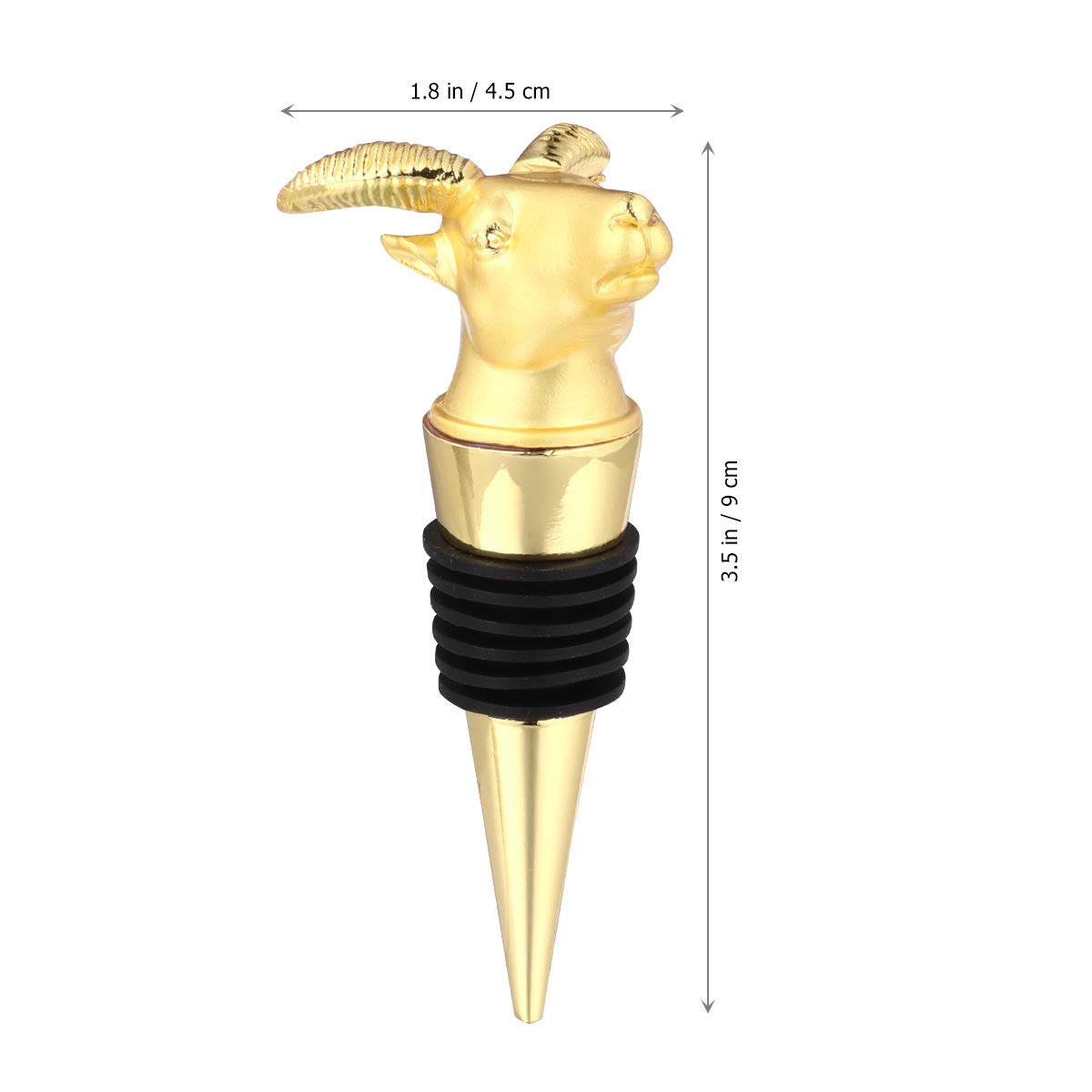 DOITOOL 1pc Alloy Wine Bottle Stopper - Reusable Cork Plug for Red, White & Sparkling Wine - Perfect for Home Bars, Restaurants & Gifts