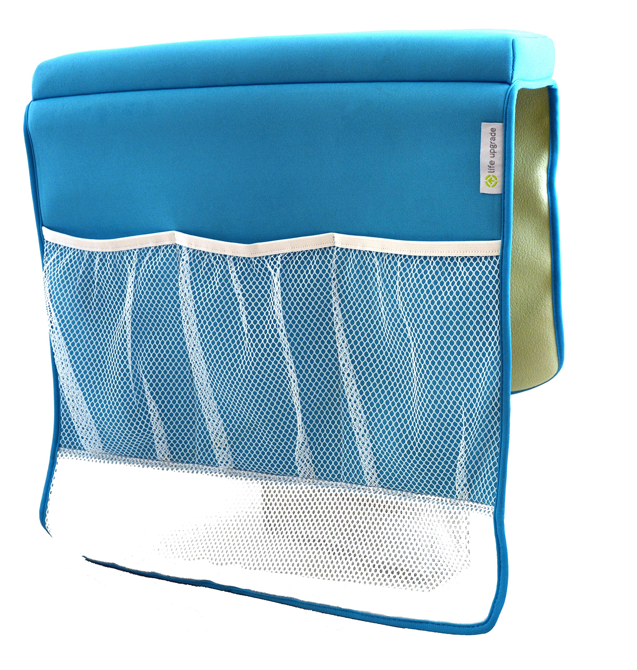 Blue Padded Bath Kneeler with Pockets - Soft Knee & Elbow Cushion for Baby Bath Tub | Comfortable Bathing Mat for Infants, Toddlers & Caregivers | Perfect for Bathtime Safety & Comfort
