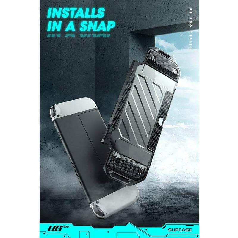 SUPCASE Dockable Rugged Protective Case for Nintendo Switch OLED 2021 - Shockproof Cover with Built-in Screen Protector for Gaming & Travel Protection