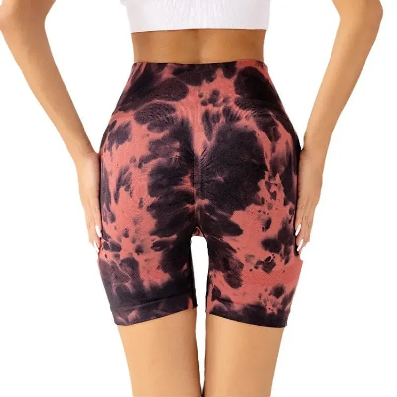 High Waisted Yoga Pants for Women - Tummy Control & Butt Lifting Workout Shorts - High Elasticity Drip Dyed Fitness Leggings - Perfect for Gym, Running, Yoga & Lounge Wear