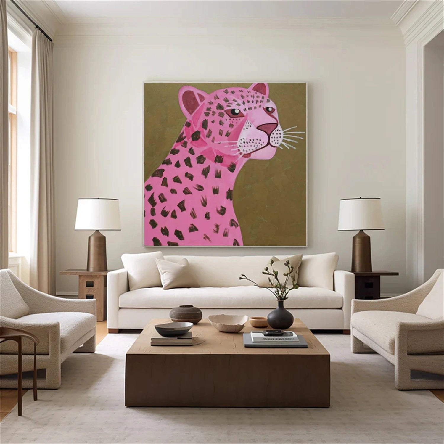 Animal Art Painting #AP113 - Handmade Canvas Wall Decor for Living Room, Bedroom & Office - Perfect Gift for Pet Lovers & Home Decor