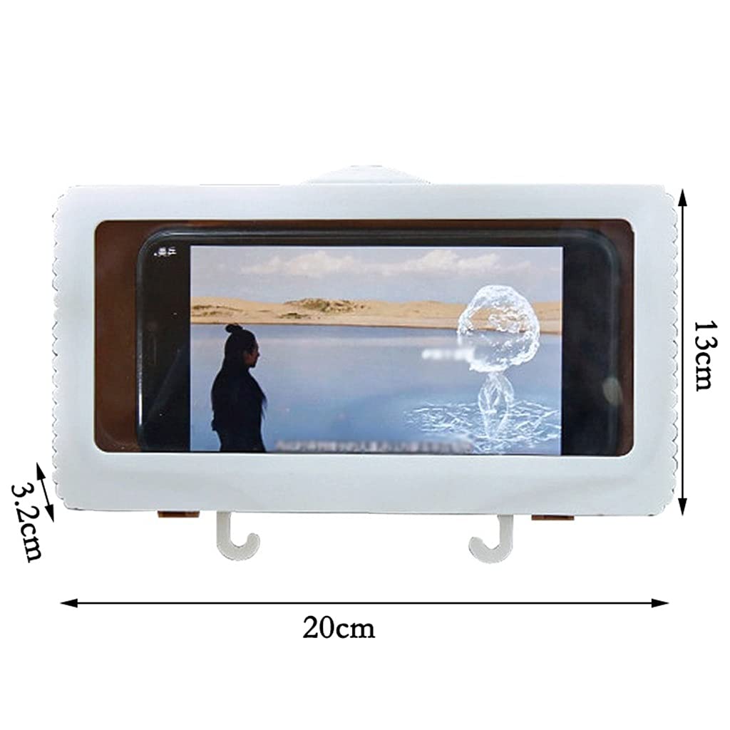 Waterproof Phone Holder for Shower - Universal Tablet & Smartphone Wall Mount Case with Strong Adhesive - Perfect for Bathroom, Kitchen, and Outdoor Use