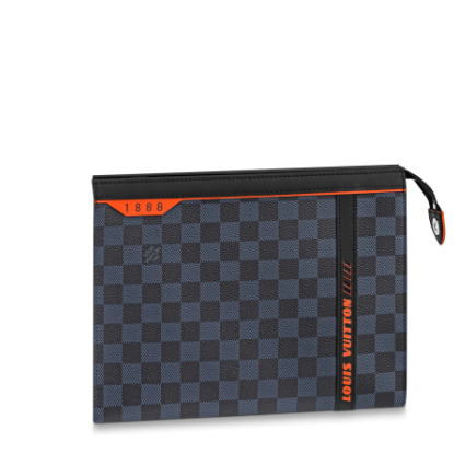 LV Pochette Voyage MM Damier Cobalt Canvas Crossbody Bag - Luxury Designer Handbag for Women, Perfect for Travel, Work & Evening Out