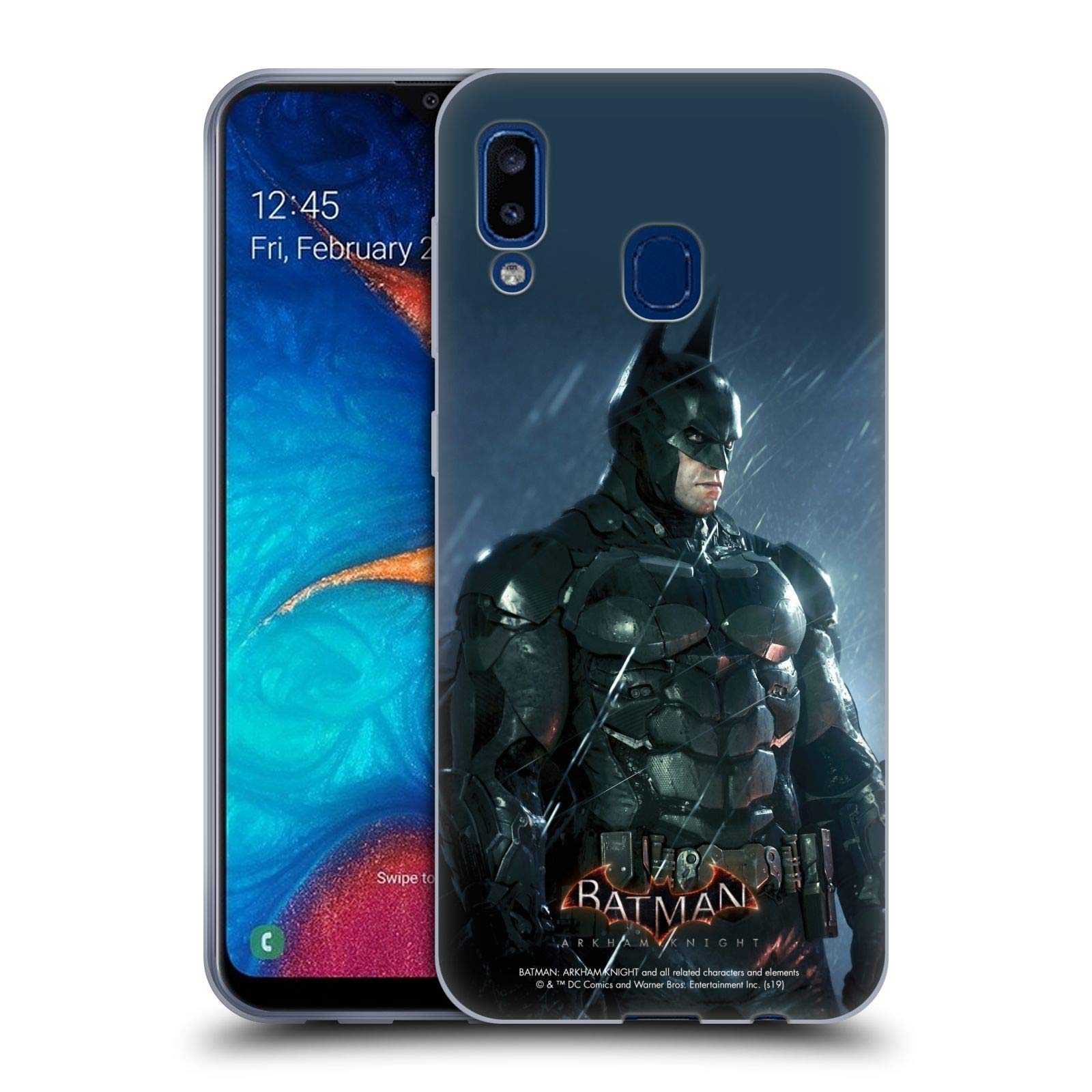 Officially Licensed Batman Arkham Knight Soft Gel Case for Samsung Galaxy A20/A30 2019 - Durable Protection with Batman Characters, Perfect for Gaming Fans & Daily Use