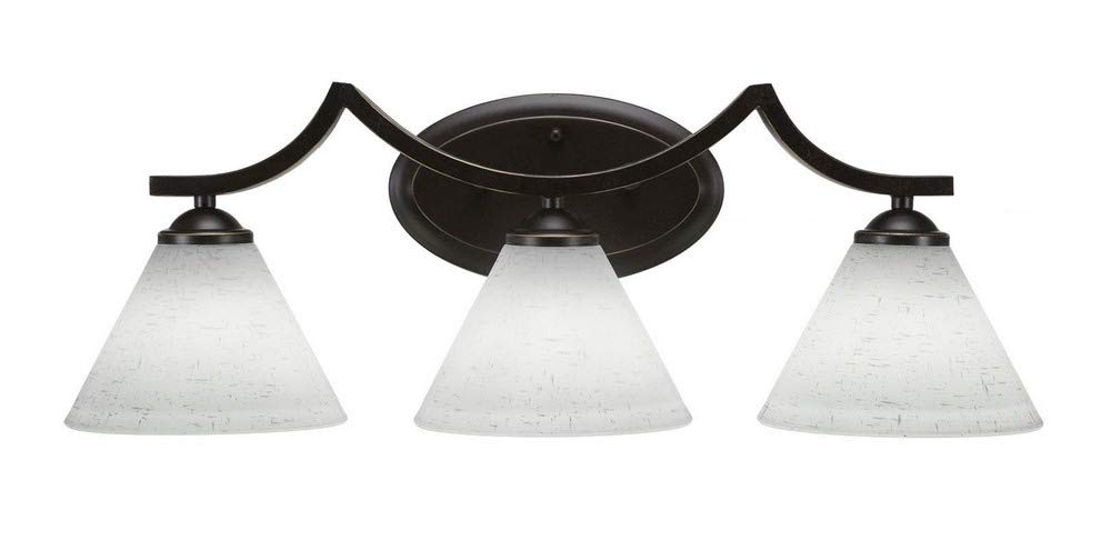 Toltec Lighting 553-DG-312 Zilo 3-Light Bathroom Vanity Bar with 7