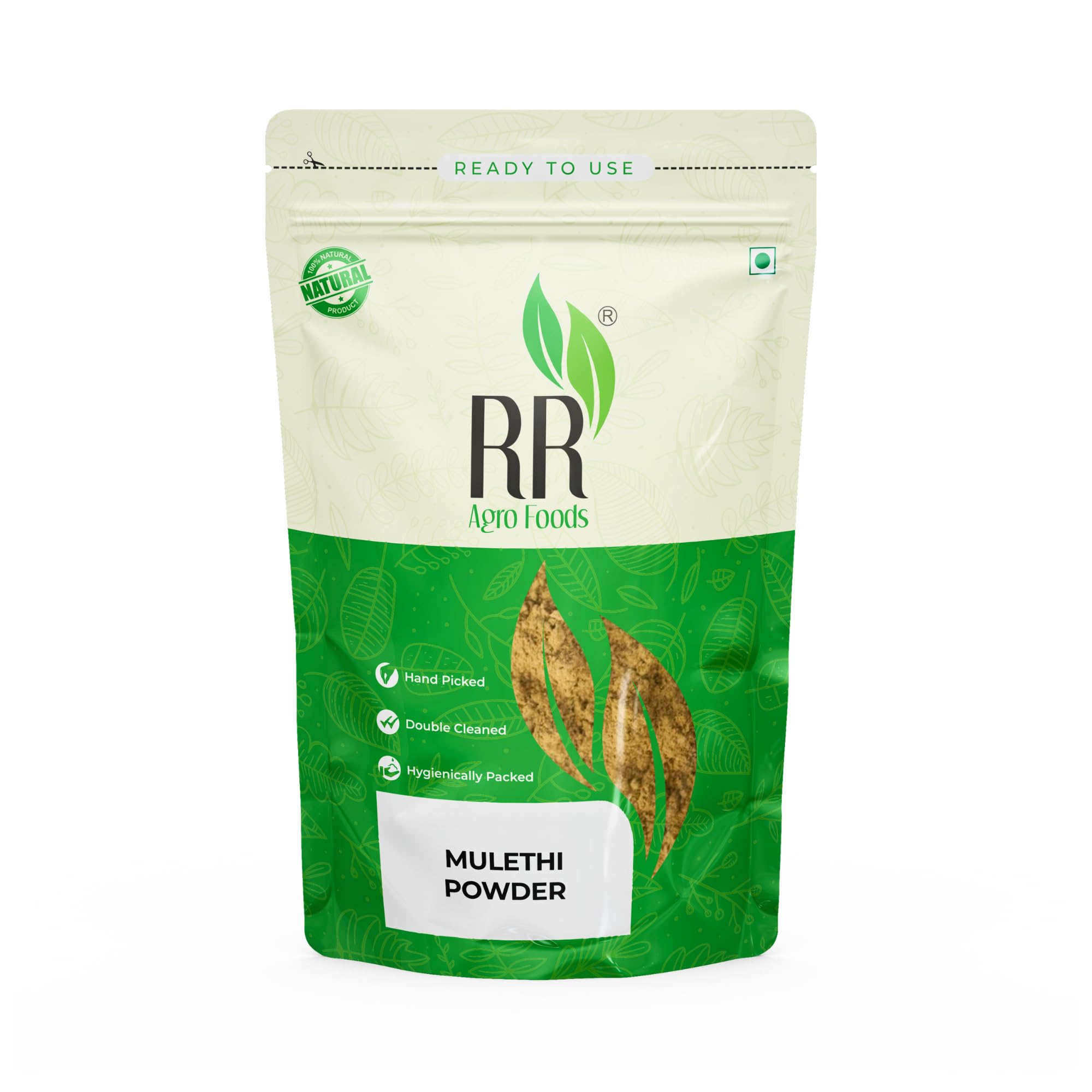 RR AGRO FOODS Natural Pure Mulethi Powder (Licorice Root) - 200g | Glycyrrhiza Glabra for Hair Growth & Skin Care | Ayurvedic Herbal Remedy for Dandruff, Acne & Glowing Skin | Perfect for DIY Face Masks & Hair Treatments