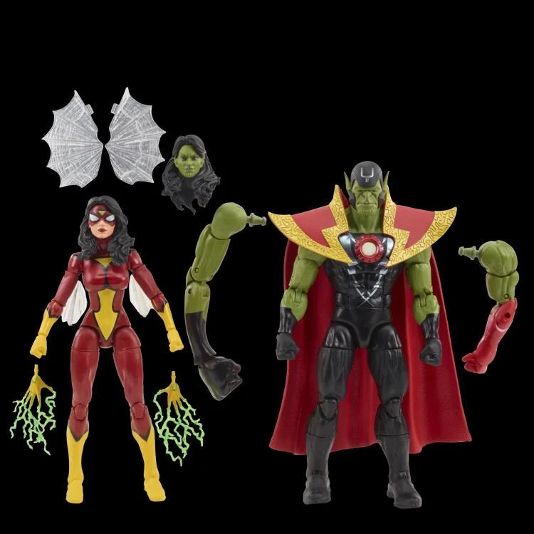 Marvel Legends The Avengers 60th Anniversary Skrull Queen & Super Skrull Action Figures - Collectible Superhero Toys for Marvel Fans & Comic Book Lovers - Perfect for Display, Gifts, and Role Play