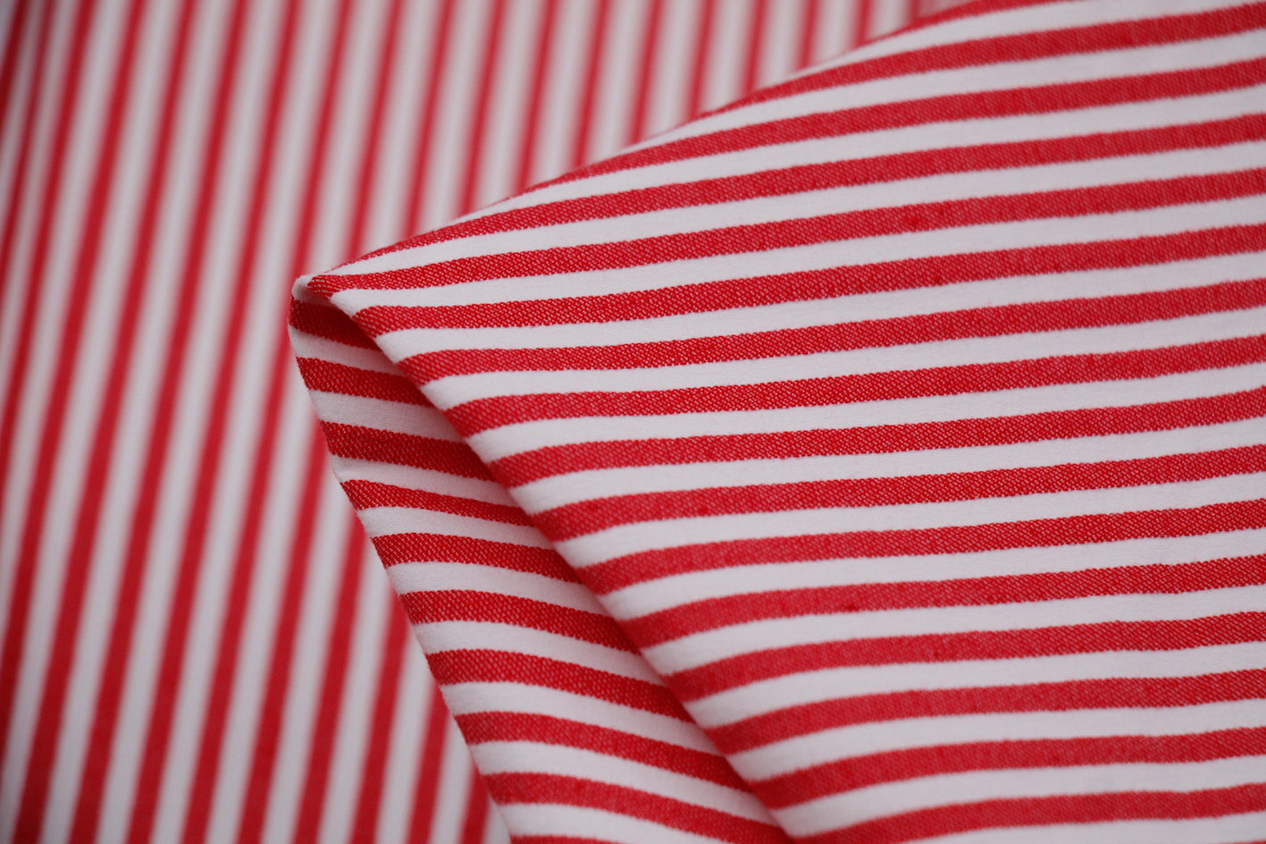 Baby Red Stripe Microprene Fabric - Soft & Breathable Material for Baby Clothes, Blankets & Accessories | Perfect for Newborn Outfits, Swaddles & Nursery Essentials