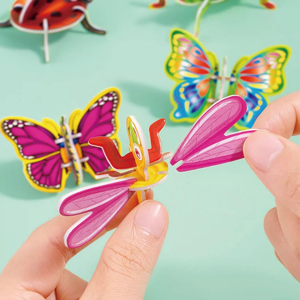 3D Puzzle Toys for Kids Ages 3+ | 48 Piece Cartoon Jigsaw Puzzle Set | Educational STEM Learning Toy for Boys & Girls | DIY Craft Activity for Birthday Party, Classroom & Family Game Night