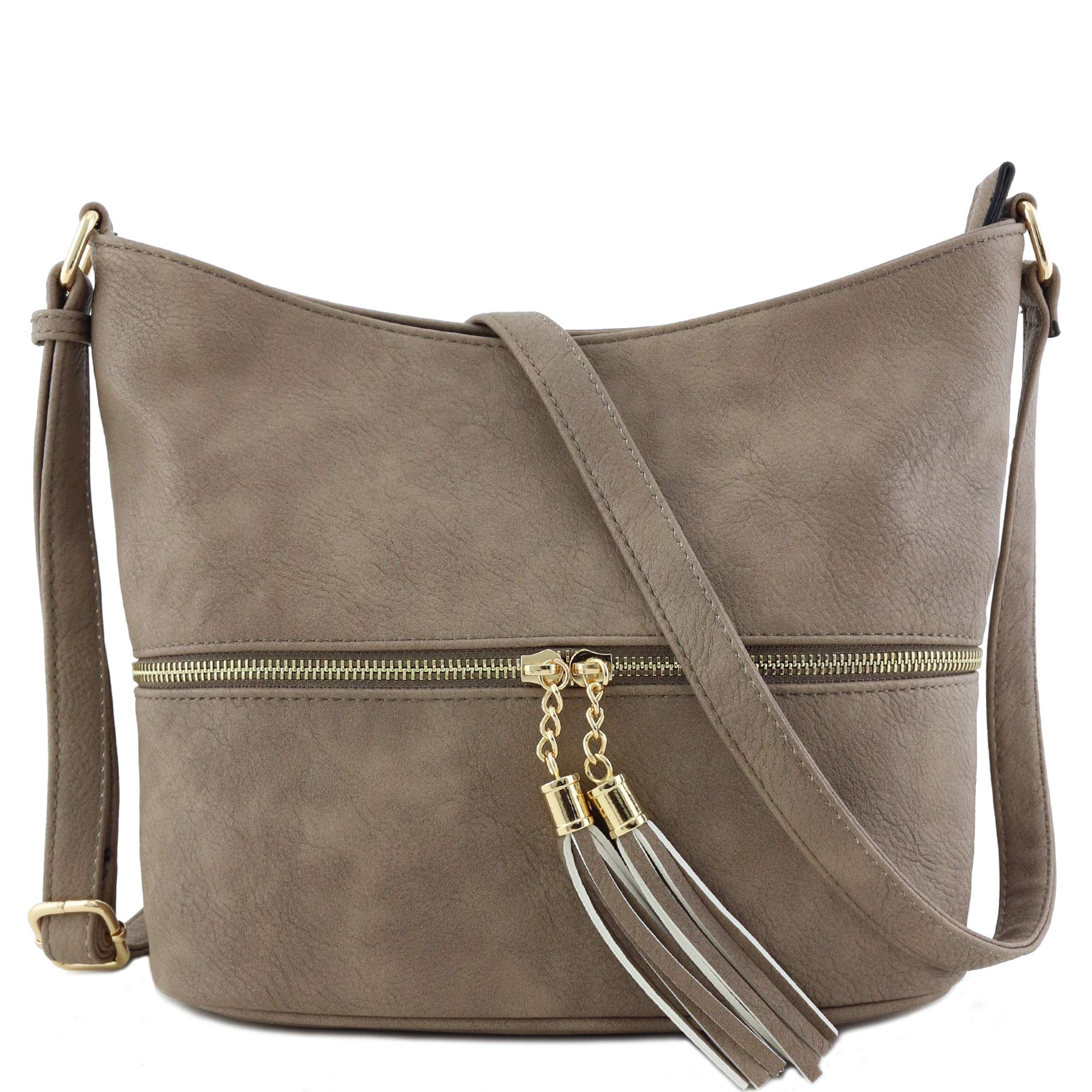 Stylish Lightweight Tassel Zipper Bucket Crossbody Bag for Women | Fashionable Shoulder Purse | Perfect for Daily Use, Travel & Shopping