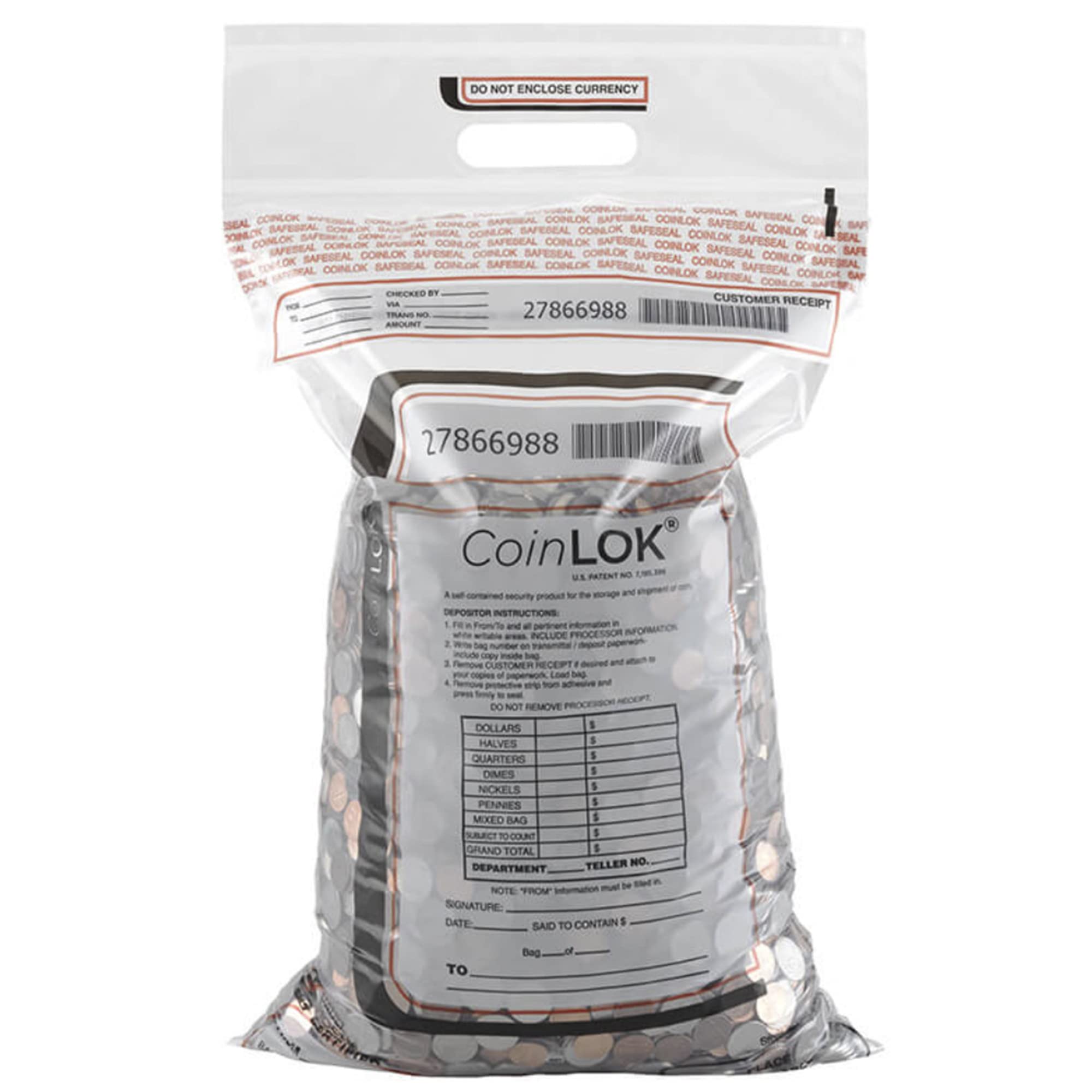 Heavy-Duty Tamper Resistant Coin Bags - 12