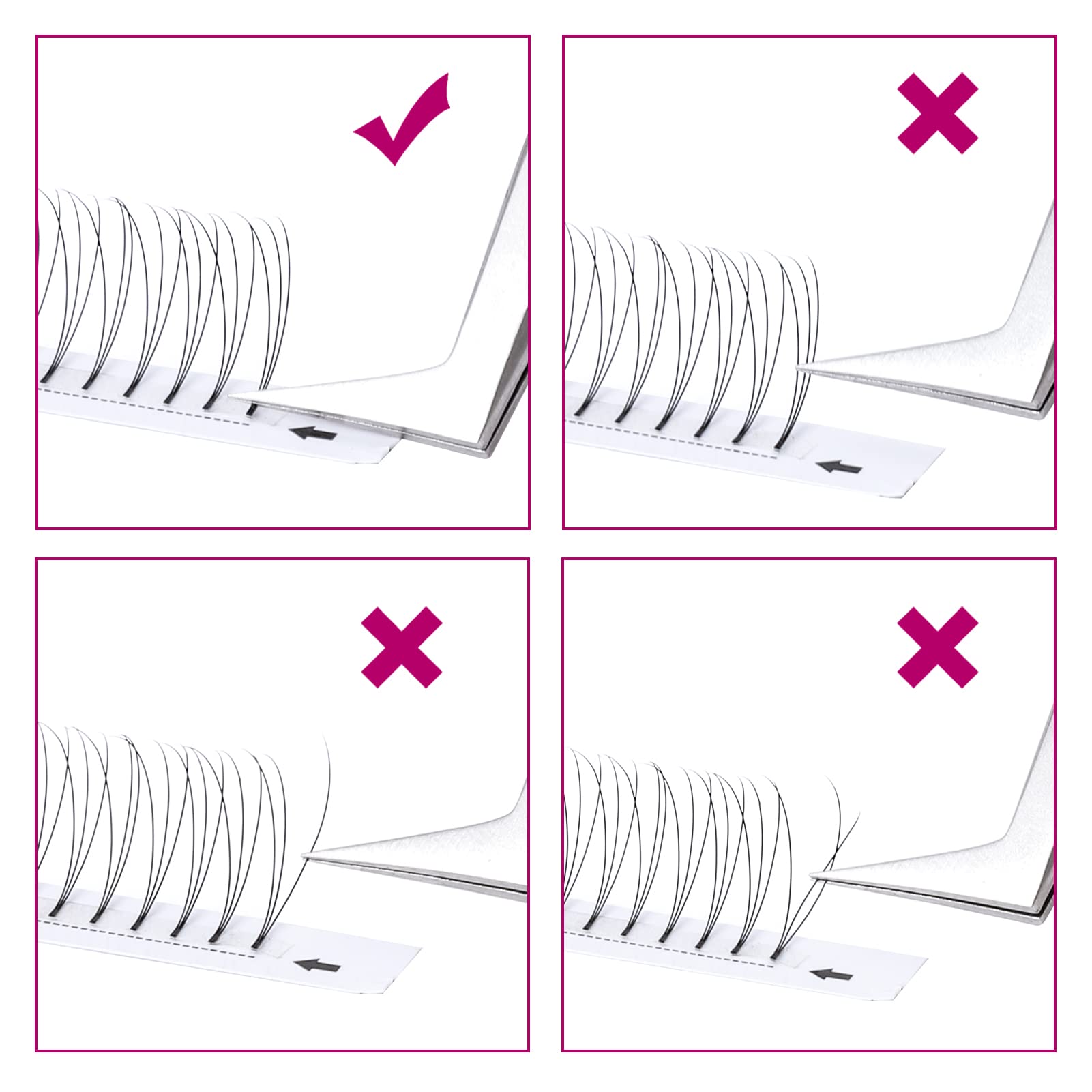 3D-0.10C Premade Volume Lash Extensions (8-14mm) - Short Stem Eyelash Fans for Natural & Glamorous Looks | Perfect for Bridal, Party & Special Occasions