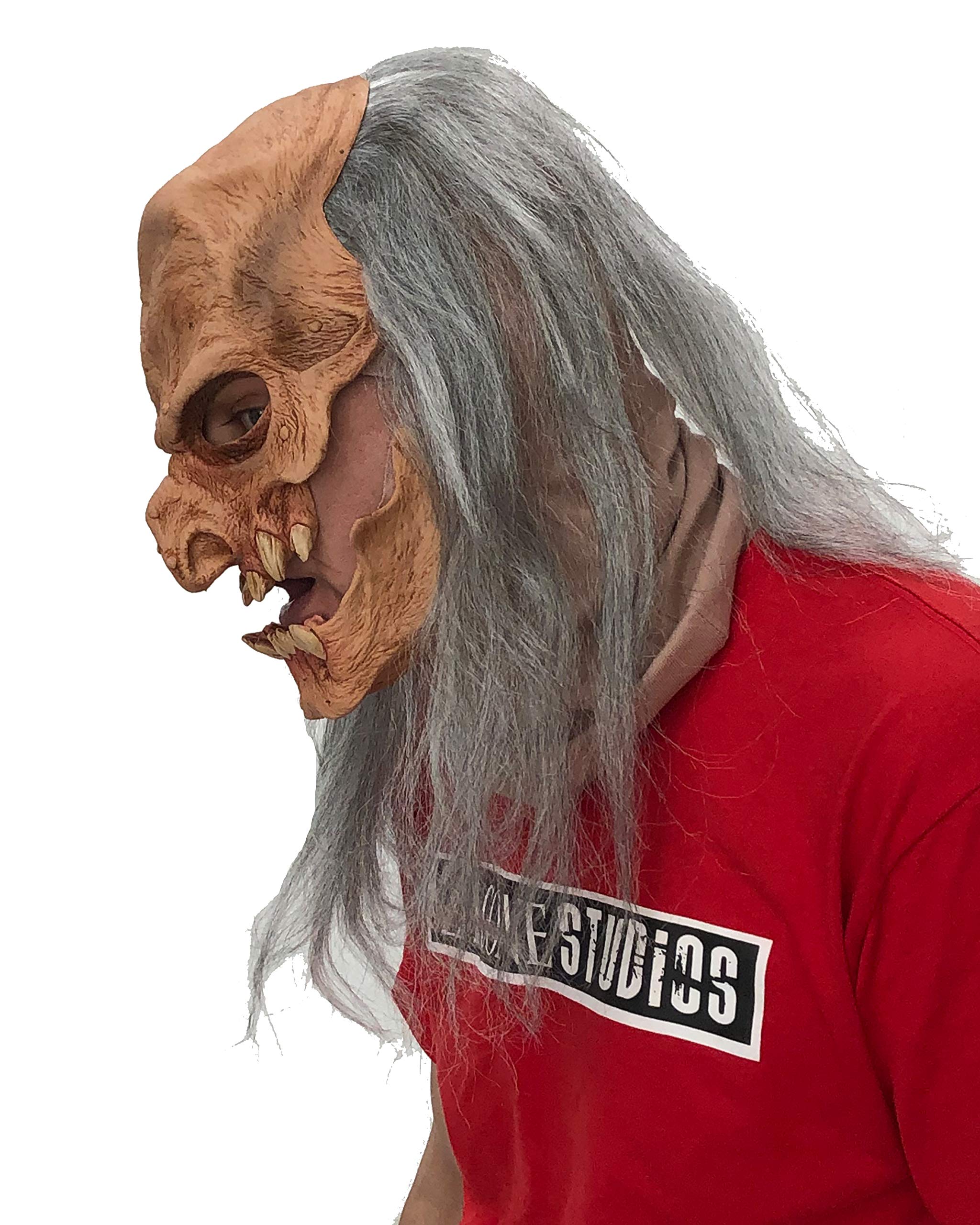 Grave Digger Moving Mouth Mask - Scary Halloween Costume Accessory for Cosplay, Horror Parties & Haunted Houses