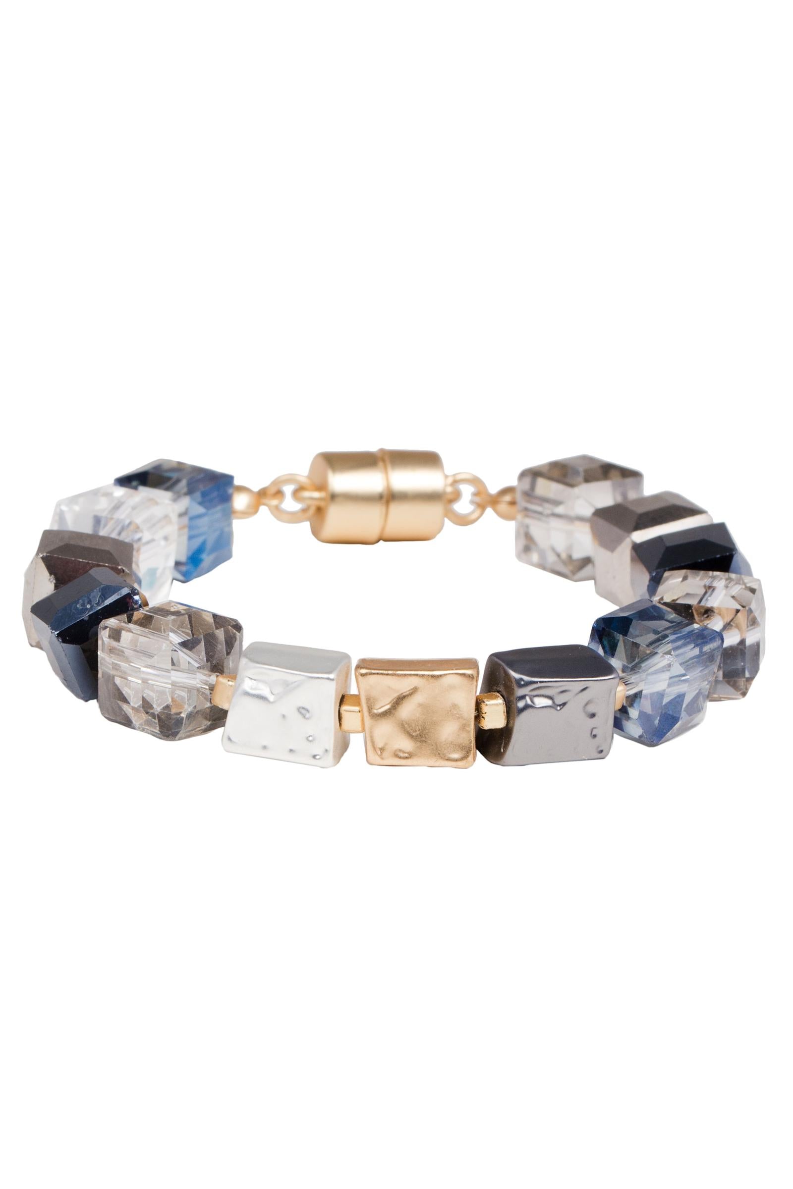 Faceted Bead & Stone Bracelet for Women - Elegant Handmade Gemstone Jewelry - Perfect for Boho Style, Gift Giving & Everyday Wear