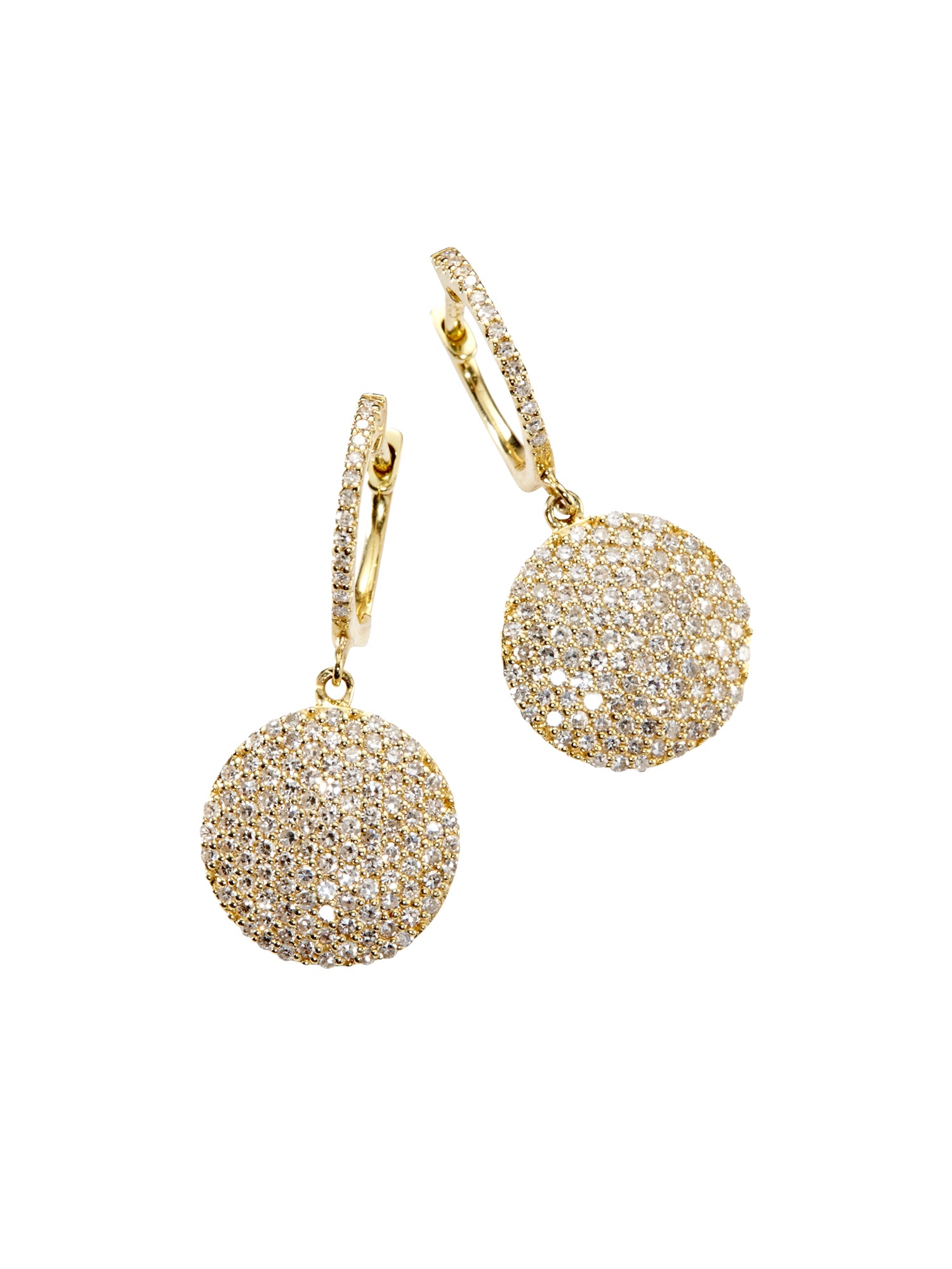 14K Gold Pavé Diamond Stud Earrings for Women - Sparkling Round Cut Wedding, Anniversary & Everyday Wear Jewelry Gift