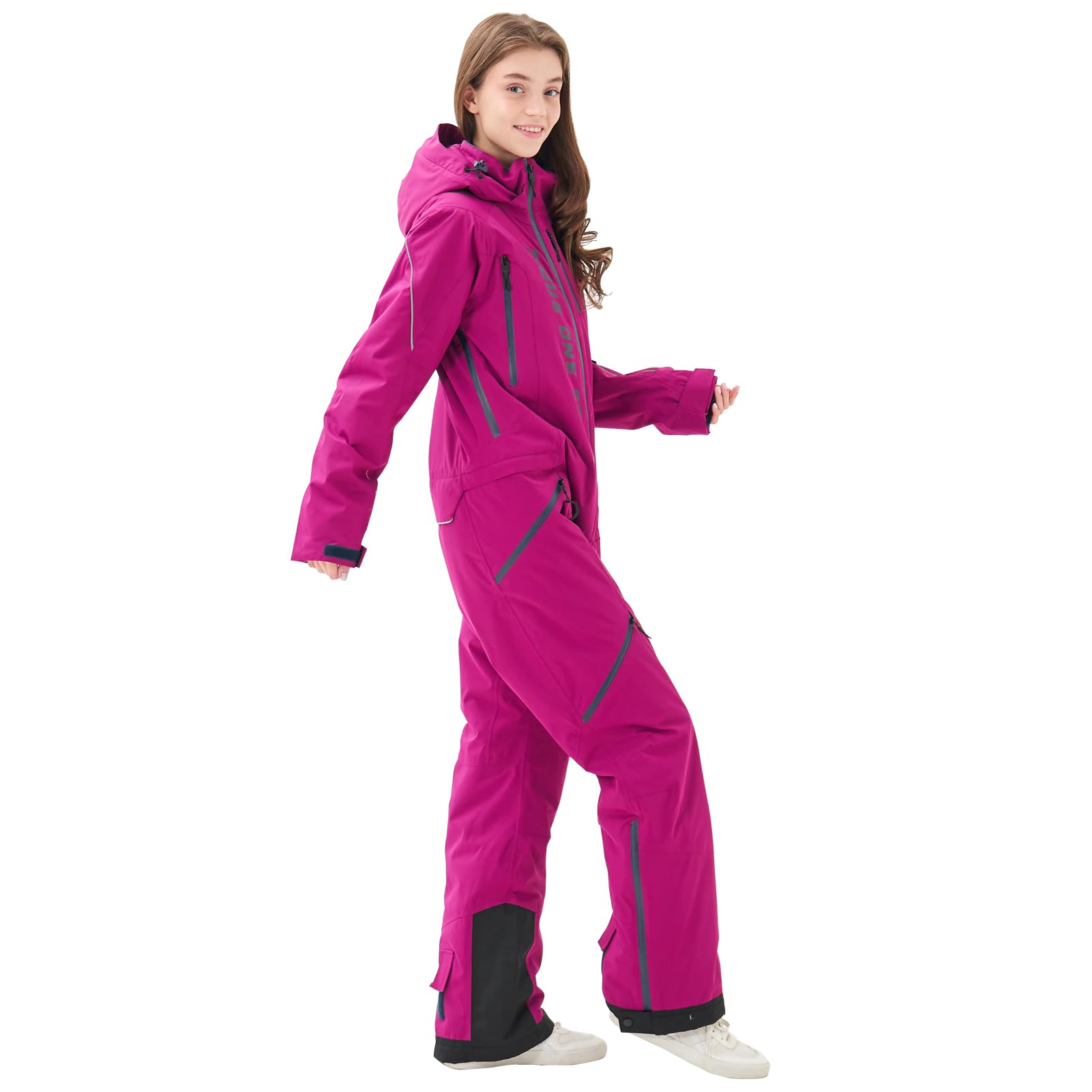 Waterproof Insulated Women's Ski Suit - Warm Removable Hood Snow Jumpsuit for Skiing & Snowboarding | Winter Sports & Outdoor Activities