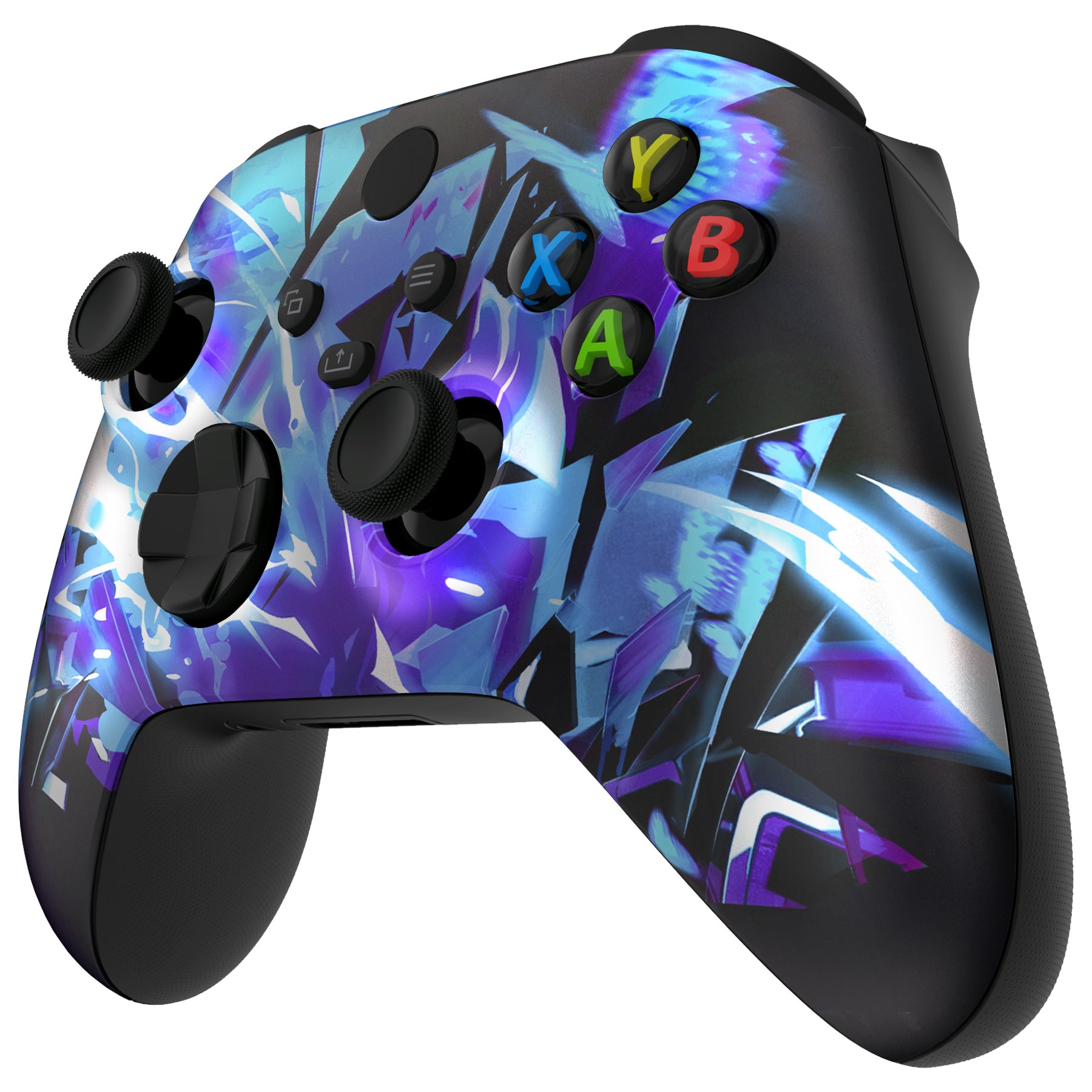eXtremeRate Replacement Faceplate & Front Housing Shell for Xbox Series X/S Controller - Dark Hour Breaking - Customize Your Gaming Setup for Enhanced Play