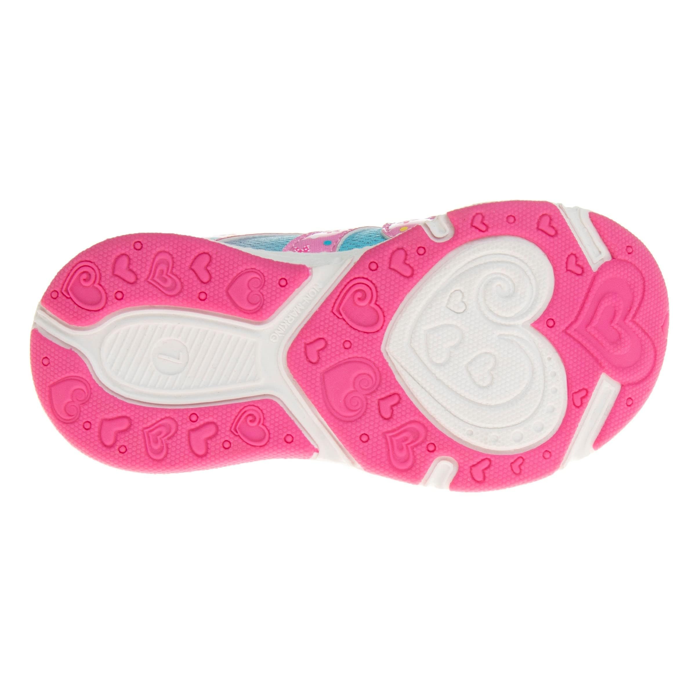 Disney Minnie Mouse Light Up Laceless Running Shoes for Toddler & Little Girl - Comfortable Sneakers for Playtime, School & Outdoor Activities