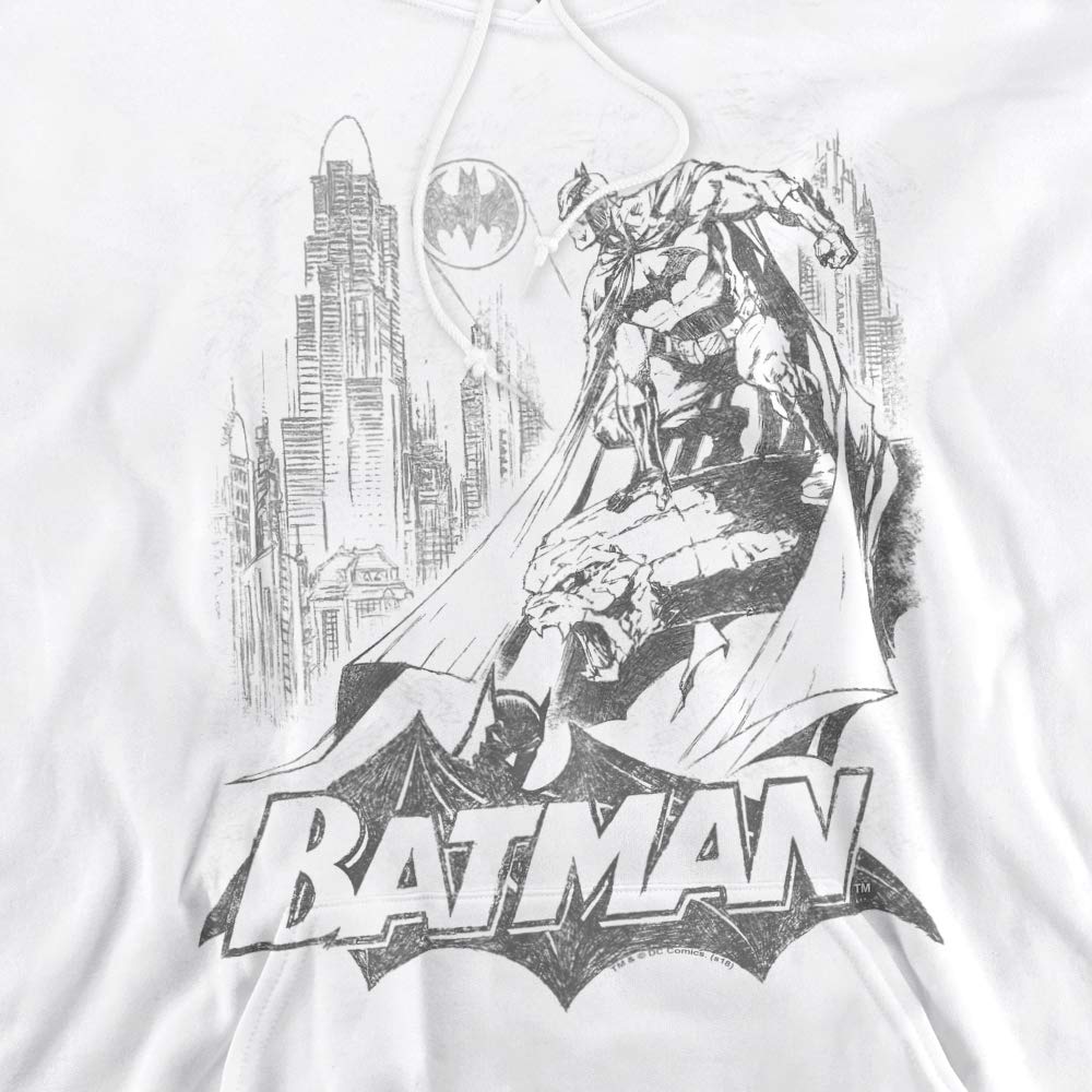Trevco Batman Bat Sketch Unisex Adult Pullover Hoodie - Soft Cotton Sweatshirt for Men & Women - Perfect for Cosplay, Casual Wear & Gifts