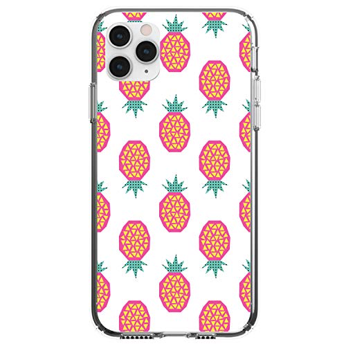 Summer Graphics - Pineapple Pattern - Pink On Clear Case