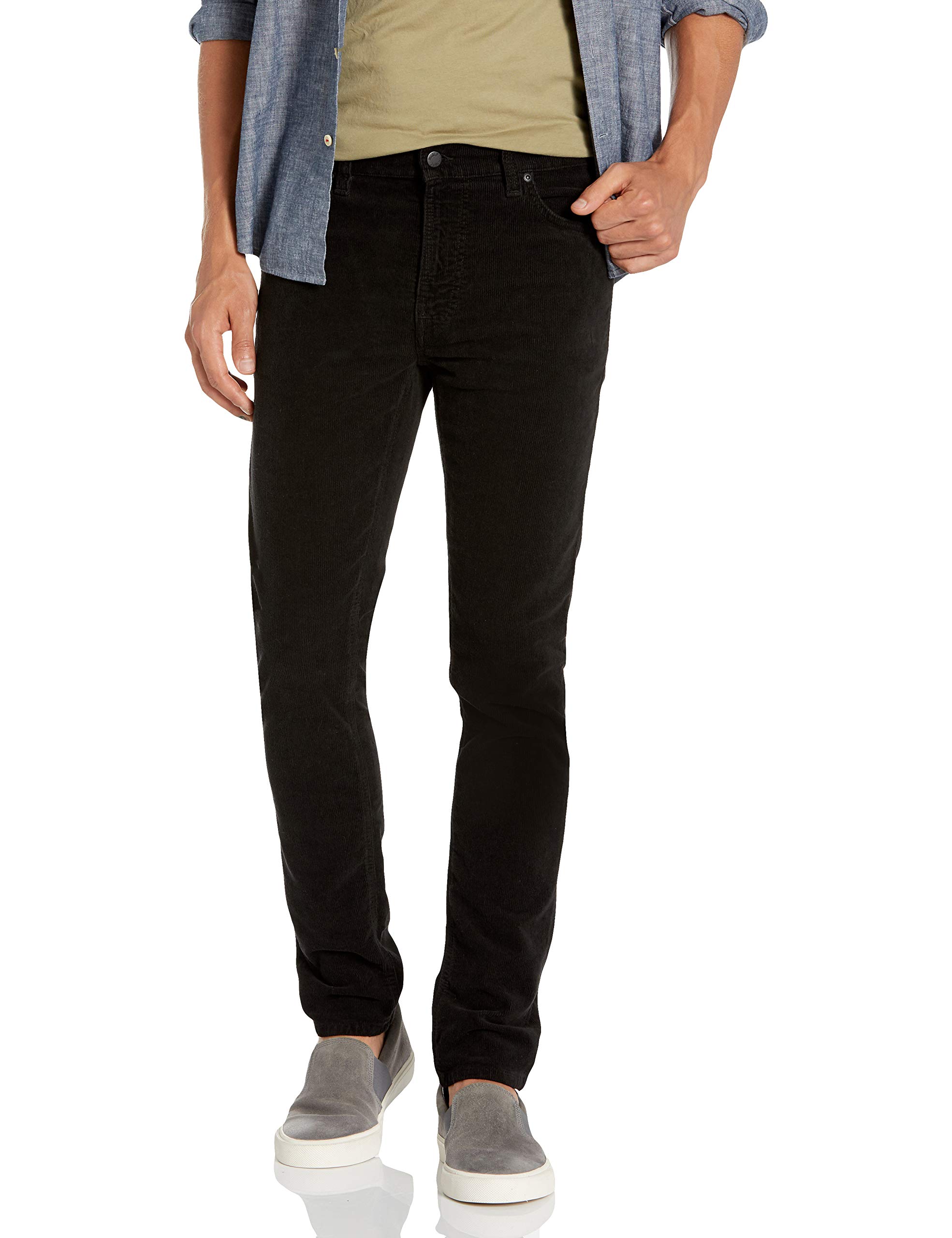 Nudie Jeans Lean Dean Black Cord Stretch Denim Pants for Men - Slim Fit, Comfortable & Stylish for Casual Wear and Night Out