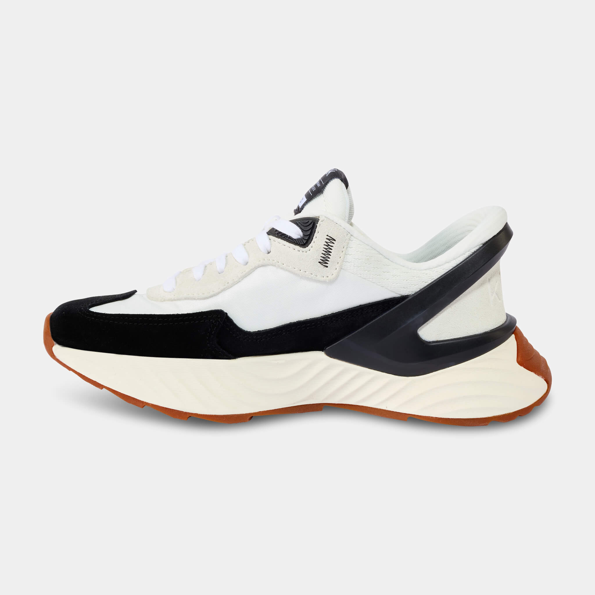 Women's Monaco Sneakers - White & Black Casual Shoes for Walking, Running & Everyday Wear