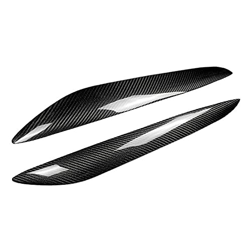 Real Carbon Fiber Headlight Eyebrow Eyelids Cover for Mazda 3 2010-2013 - Premium Car Styling Accessory (Black) | Easy Installation & UV Protection for Enhanced Vehicle Appearance