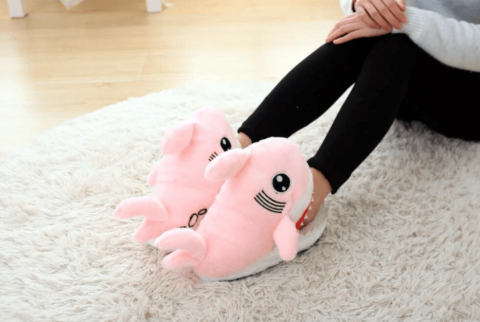 Soft Shark Plush Slippers for Adults & Kids - Comfortable Non-Slip House Shoes for Indoor, Outdoor, and Cosplay Use - Perfect Gift for Shark Lovers