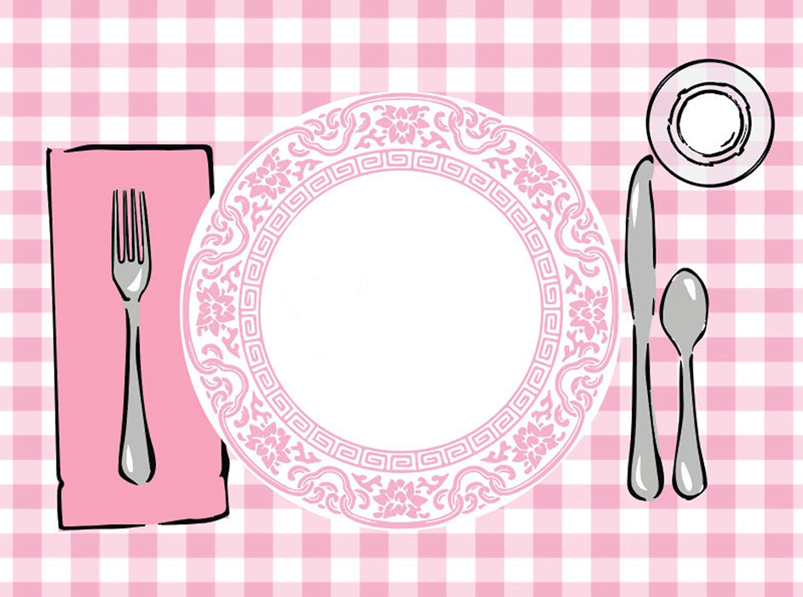 SharkBliss Montessori Placemat Set of 4 - Buffalo Plaid Gingham Educational Placemats for Toddlers & Kids - Learn Table Manners & Dining Etiquette - Perfect for Preschool, Homeschool & Family Mealtime
