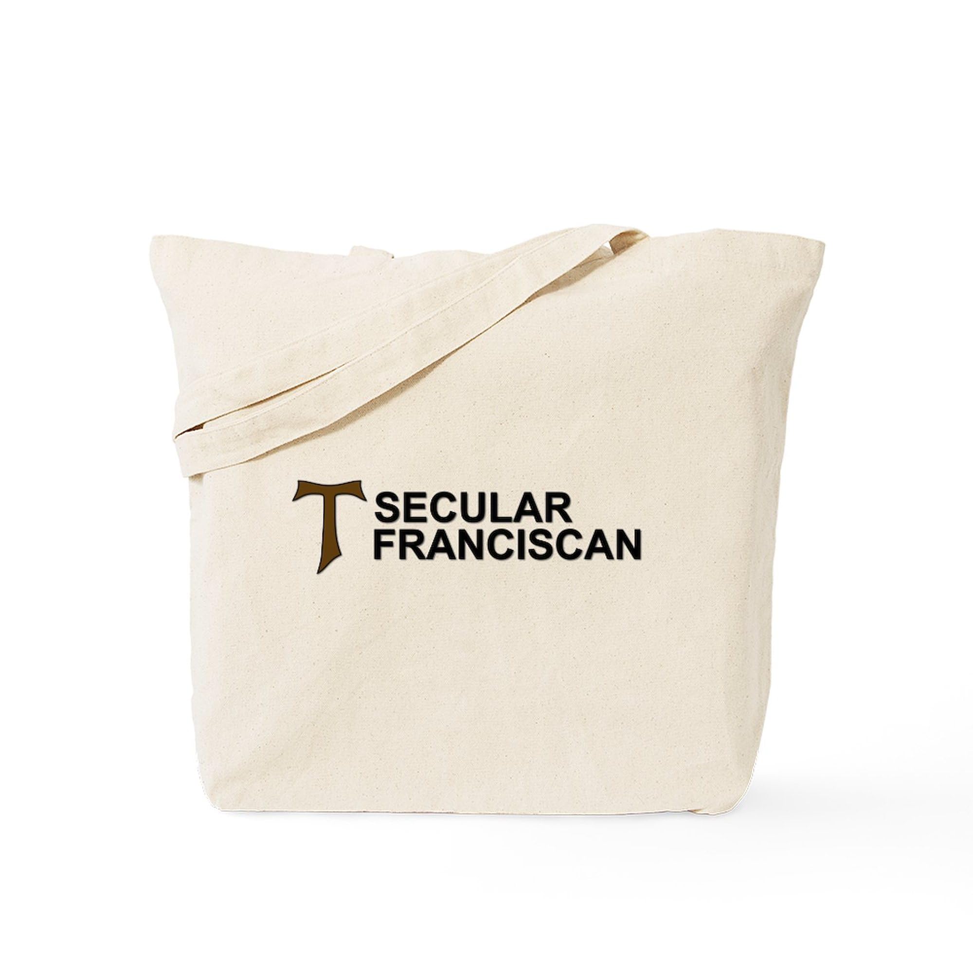 Secular Franciscan Tote Bag - Natural Canvas Reusable Shopping Bag for Groceries, Beach & Daily Use | Eco-Friendly Cotton Tote with Spacious Design