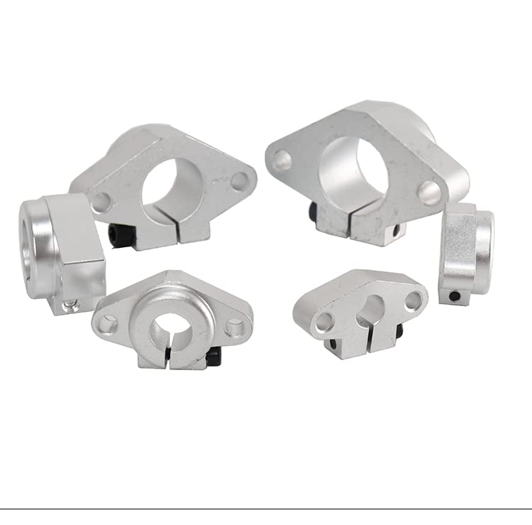 4pcs SHF8 Aluminum Linear Rod Rail Shaft Support 8mm Linear Motion Guides for CNC 3D Printer - Perfect for DIY CNC Machines, 3D Printers, and Robotics Projects