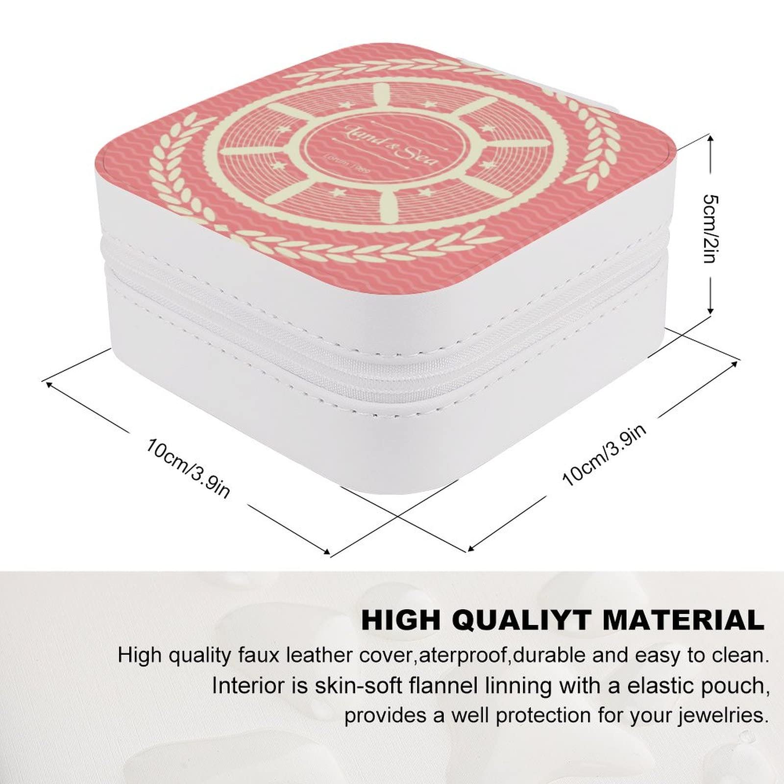 Elegant Pink Jewelry Box - Portable Travel Organizer for Rings, Earrings & Necklaces | Perfect Gift for Women & Girls | Compact Display Storage Case for Home, Travel & Gifting