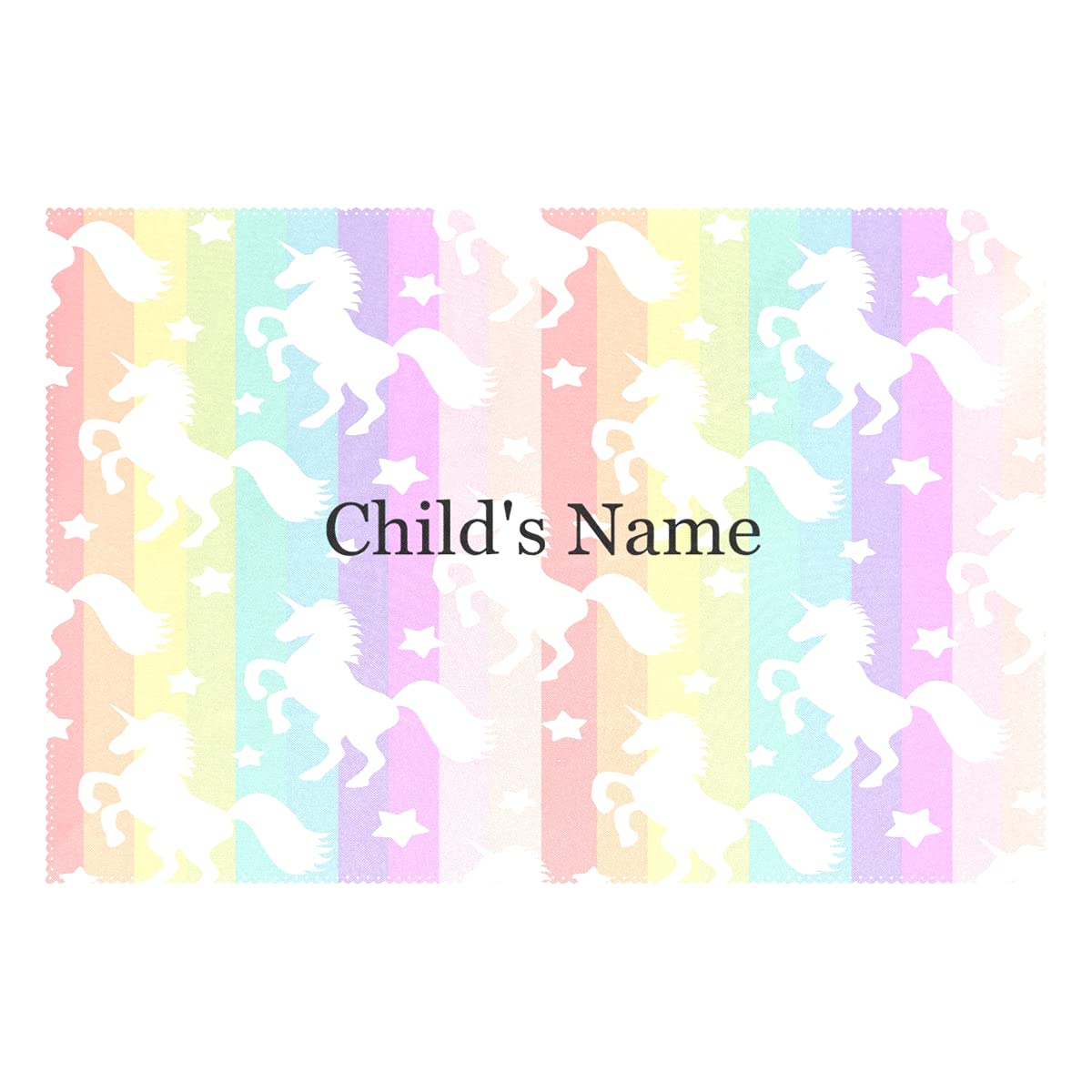 Personalized Unicorn Rainbow Placemats for Kids - Custom Washable Placemat with Child's Name - Unique Birthday Gift for Girls - Perfect for Birthday Parties, Daily Meals & Home Decor