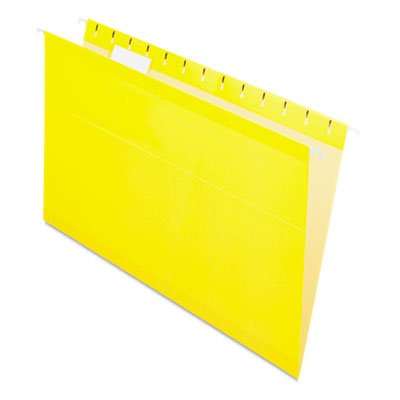 Reinforced Hanging Folders with 1/5 Tab - Legal Size Yellow File Folders (25/Box) - Durable Office Organization for Legal Documents & Filing Systems