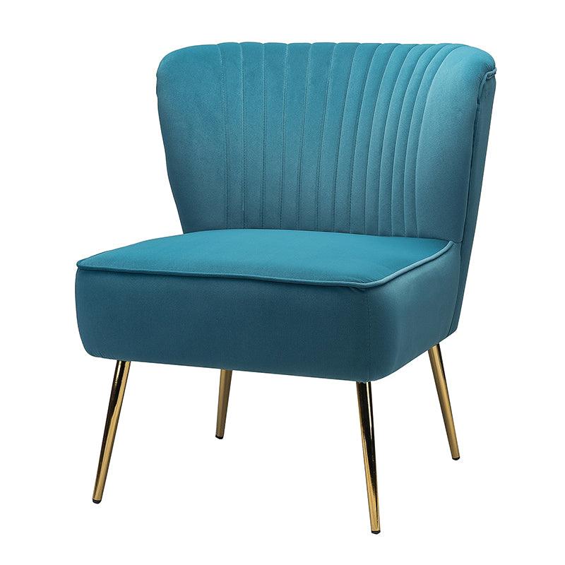 Lola Velvet Side Chair - Modern Upholstered Accent Chair for Living Room, Bedroom & Office - Soft Velvet Fabric with Sturdy Wooden Legs - Perfect for Dining, Lounge & Home Decor