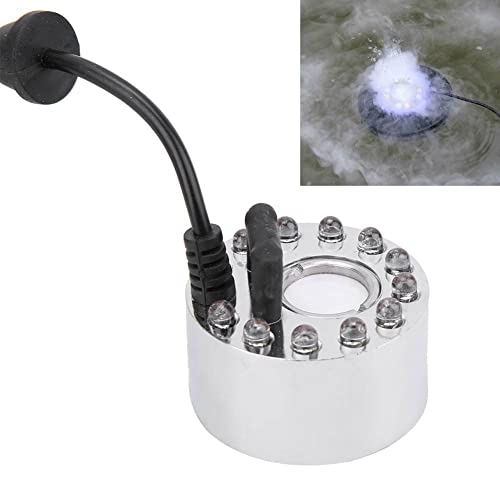 TOPINCN Fog Maker Machine with LED Light - Aquarium Mist Maker, Small Pond Fogger, Atomizer & Air Humidifier - Perfect for Reptile Terrariums, Indoor Fountains, Planted Tanks & Home Decor (US)